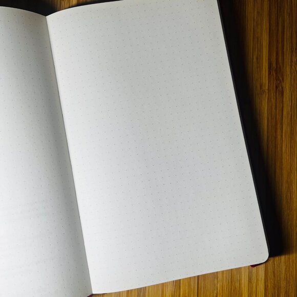 NEW Moleskine Gold Embossed Happy Birthday Dotted Red Hardcover Notebook Large - Picture 3 of 3